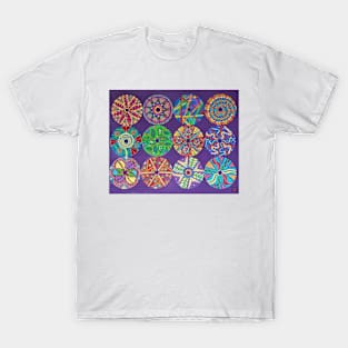 Music Mandala CD Art by Harriette Knight T-Shirt